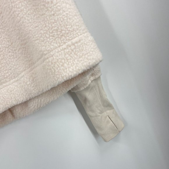 Free People Fleece Champagne Dreams Poppy sweater Cropped Pullover NWT Size S - Picture 3 of 7